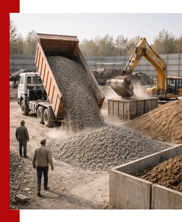 Доставка нерудных материалов с погрузкой и разгрузкой в Острогожске