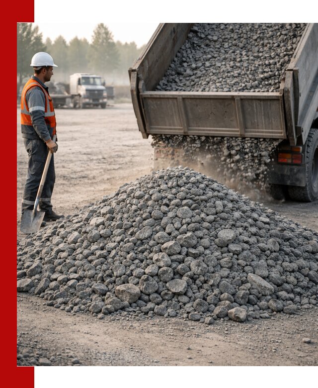 Гранитный щебень фракции 100–201 для строительства в Острогожске