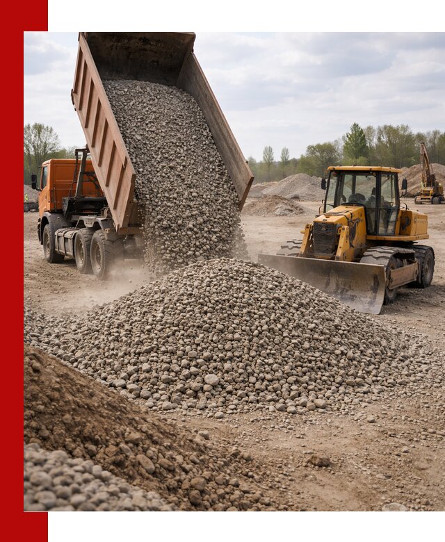 Доставка гравийного щебня фракции 40-70 в Острогожске