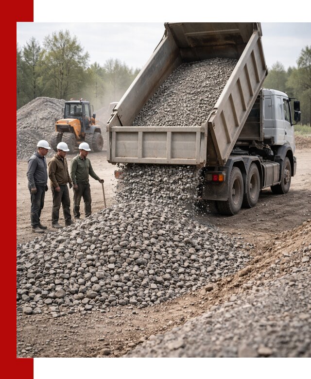 Доставка гравийного щебня фракции 70-120 в Острогожске