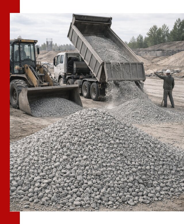 Доставка известнякового щебня фр. 5–20 в Острогожске