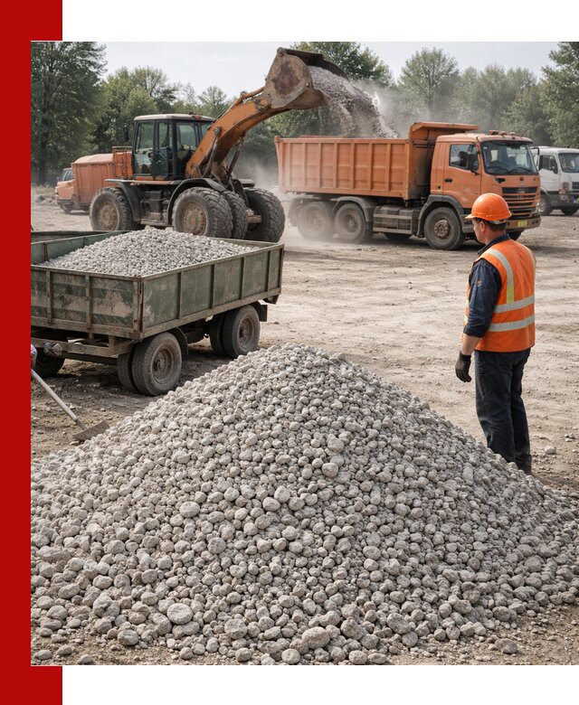 Доставка известнякового щебня фракция 20–40 в Острогожске