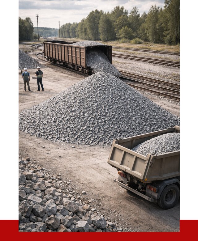 Железнодорожный щебень 20-60 в Острогожске от 1773 р. | ПРОНЕРУДСтг