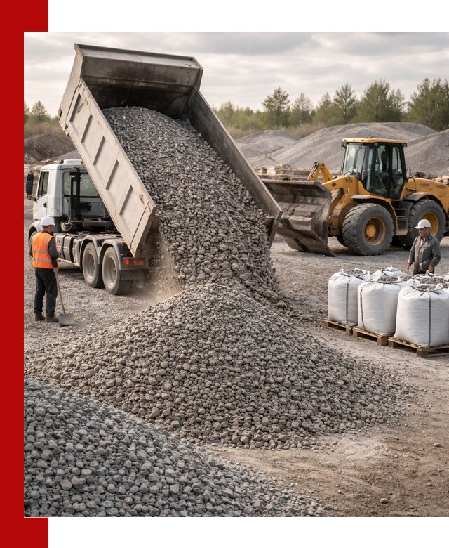 Бетонный щебень фракция 5–20 с доставкой в Острогожске