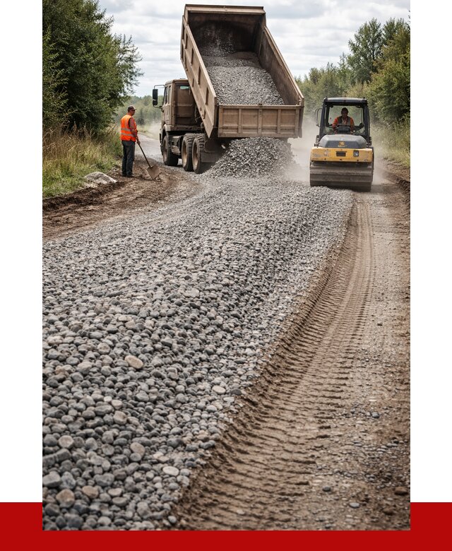 Щебень для отсыпки дороги в Острогожске от 2816 р. ПРОНЕРУДСтг