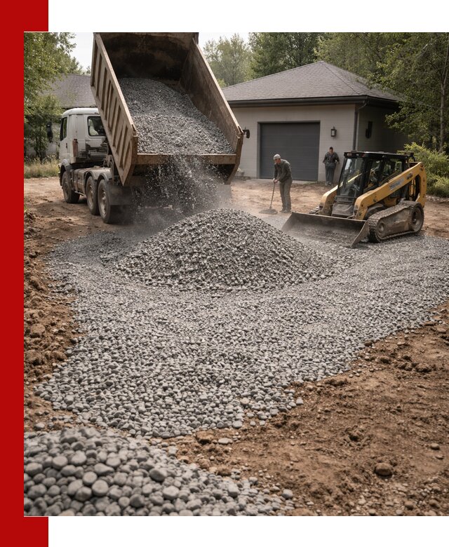 Щебень для парковки в Острогожске: доставка и укладка качественного материала