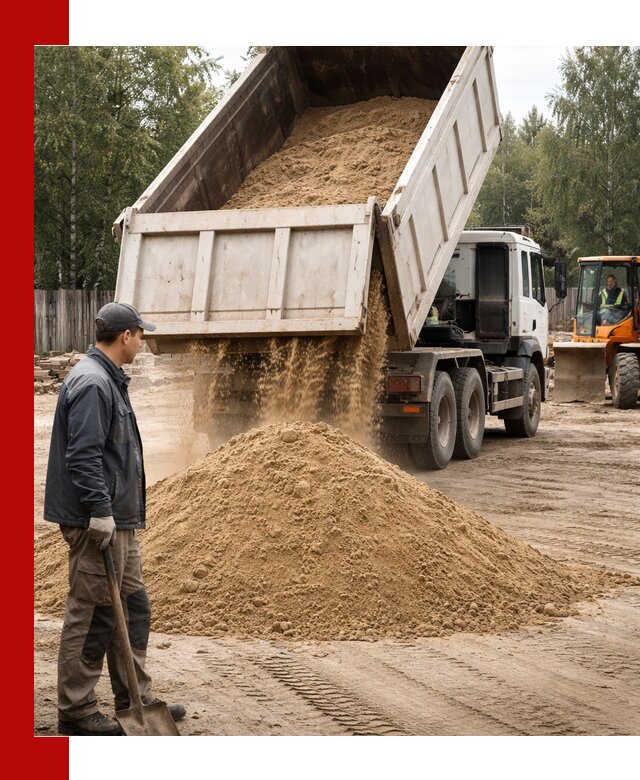 Доставка и продажа песка с разгрузкой в Острогожске