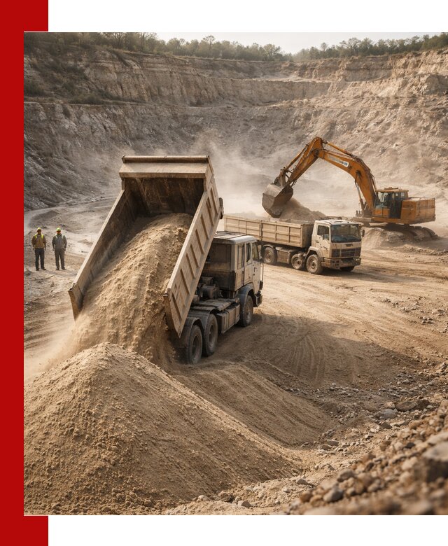 Карьерный песок навалом с доставкой в Острогожске