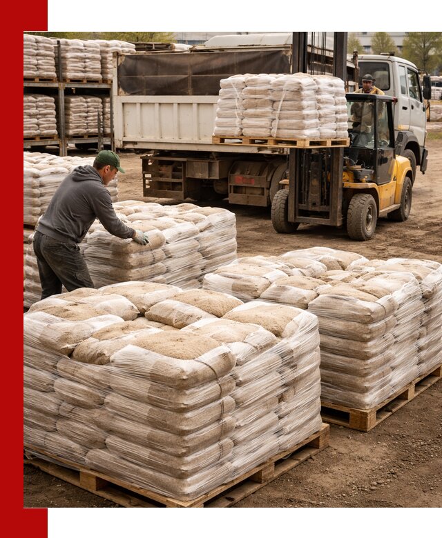 Карьерный песок в мешках с доставкой в Острогожске