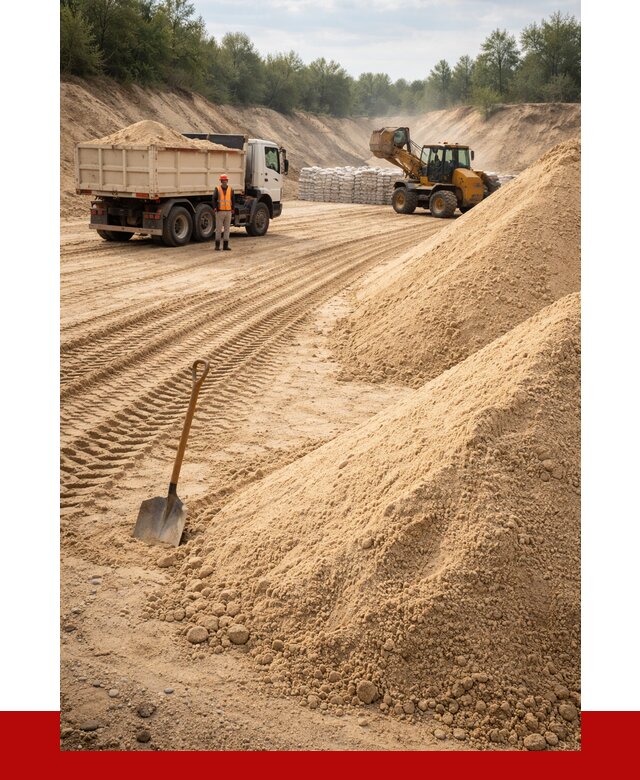 Карьерный песок мелкозернистый в Острогожске от 9388 р. | ПРОНЕРУДСтг