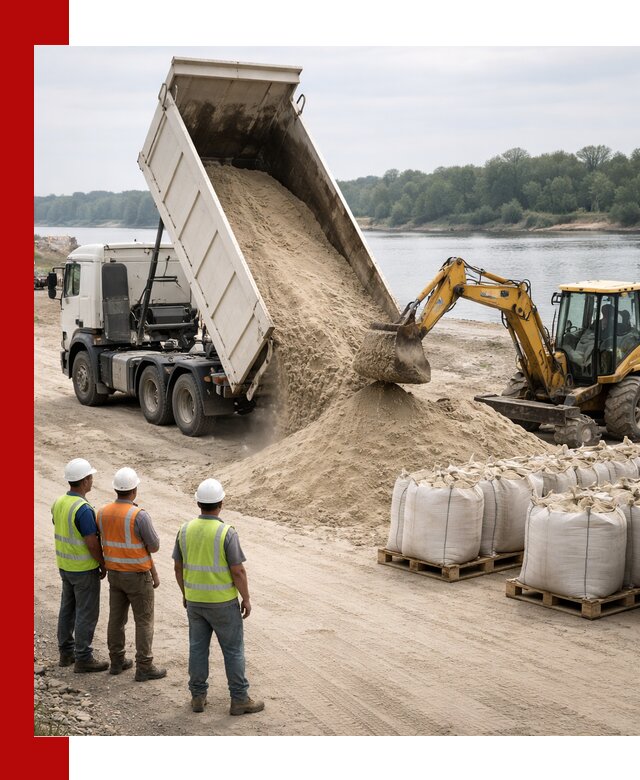 Доставка речного песка в Острогожске самосвалами и погрузкой