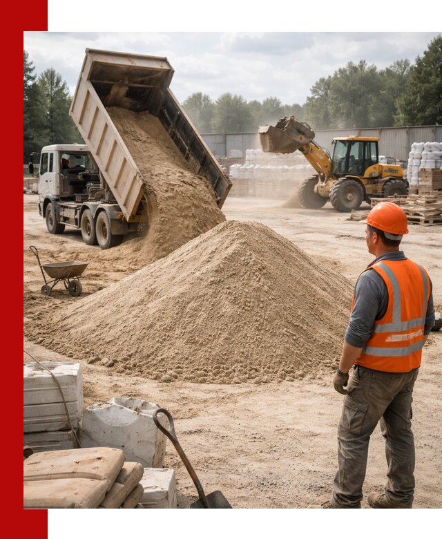 Доставка строительного песка с самосвалом в Острогожске