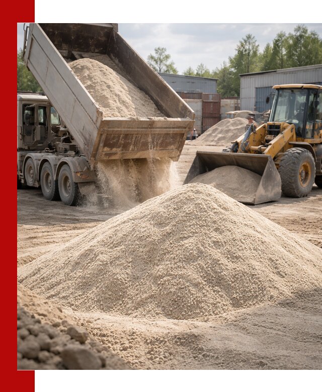 Кварцевый песок с доставкой в Острогожске для строительных работ