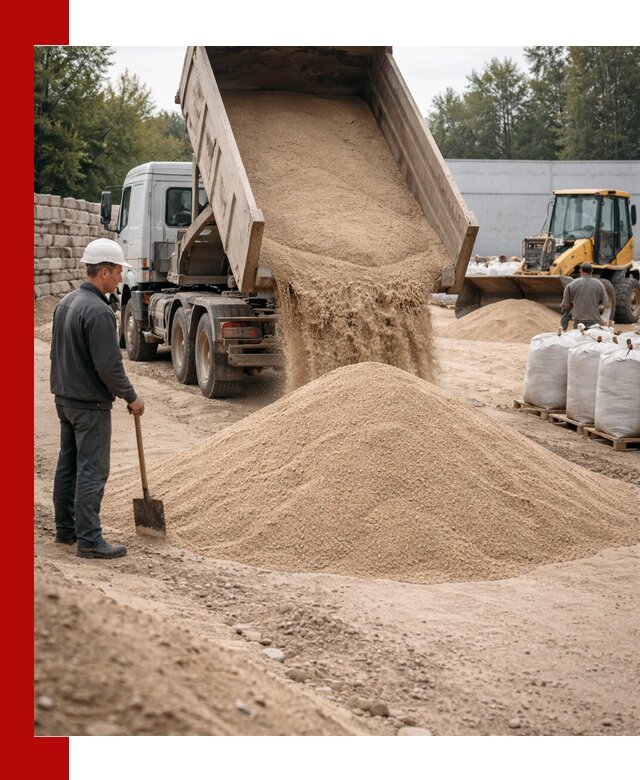 Кварцевый песок фракция 0–3 мм с доставкой в Острогожске