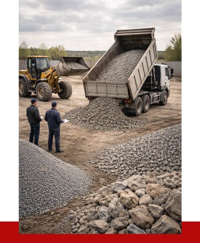 Гравий и камень с доставкой в Острогожске от 4381 р. - ПРОНЕРУДСтг