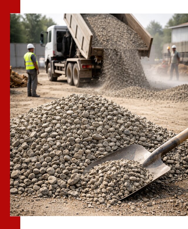 Доставка гравия фракции 20-40 в Острогожске с самосвалами