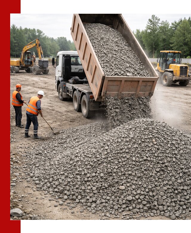 Доставка гравия фракции 40-70 в Острогожске оптом и в розницу