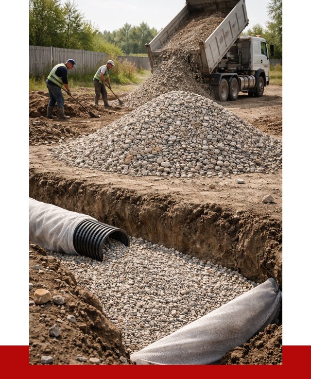 Гравий для дренажа в Острогожске от 2295 р., доставка ПРОНЕРУДСтг