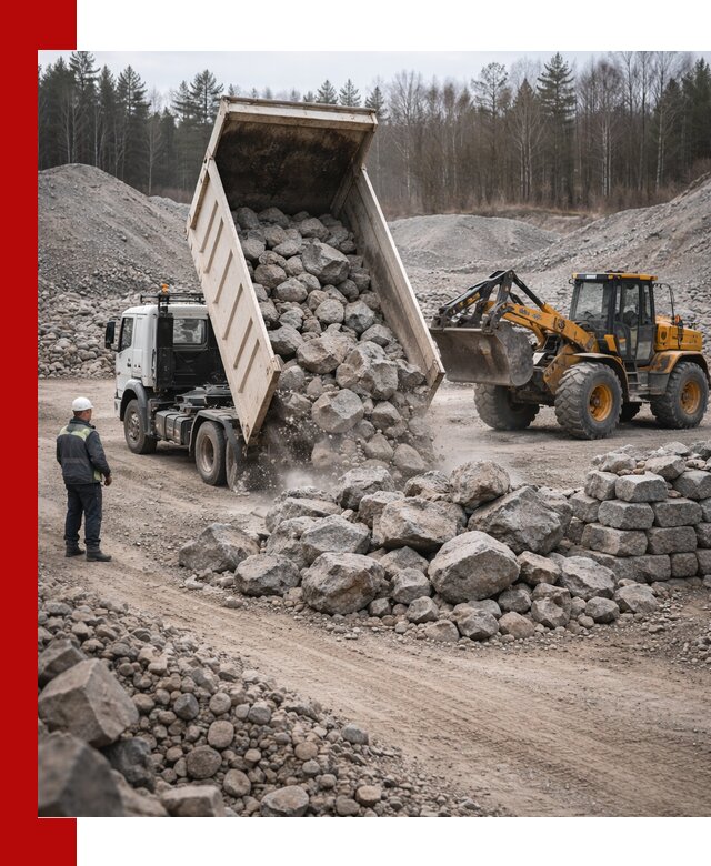 Доставка и продажа бутового гранитного камня в Острогожске