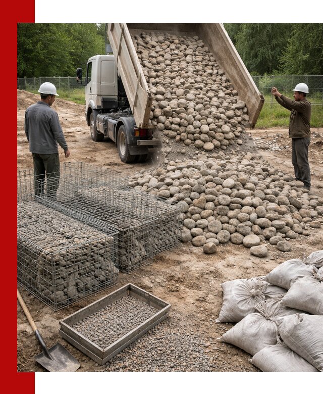 Камень для габионов фракция 70–151 в Острогожске