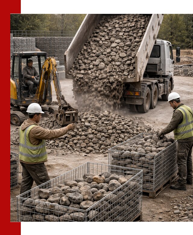 Камень для габионов фракция 100–201 в Острогожске