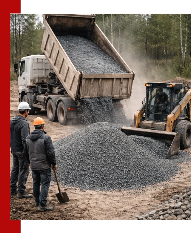 Гранитный отсев 0-5 с доставкой и разгрузкой в Острогожске