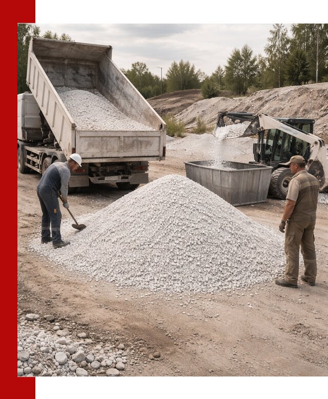 Доставка и продажа белой мраморной крошки в Острогожске