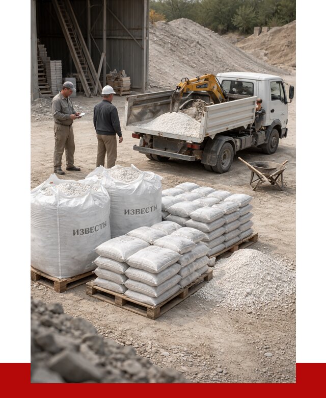 Известь строительная в Острогожске с доставкой от 4381 р. | ПРОНЕРУДСтг