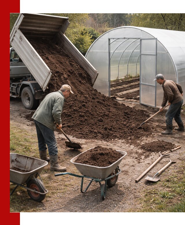 Грунт для теплицы с доставкой в Острогожске — плодородный субстрат под растения