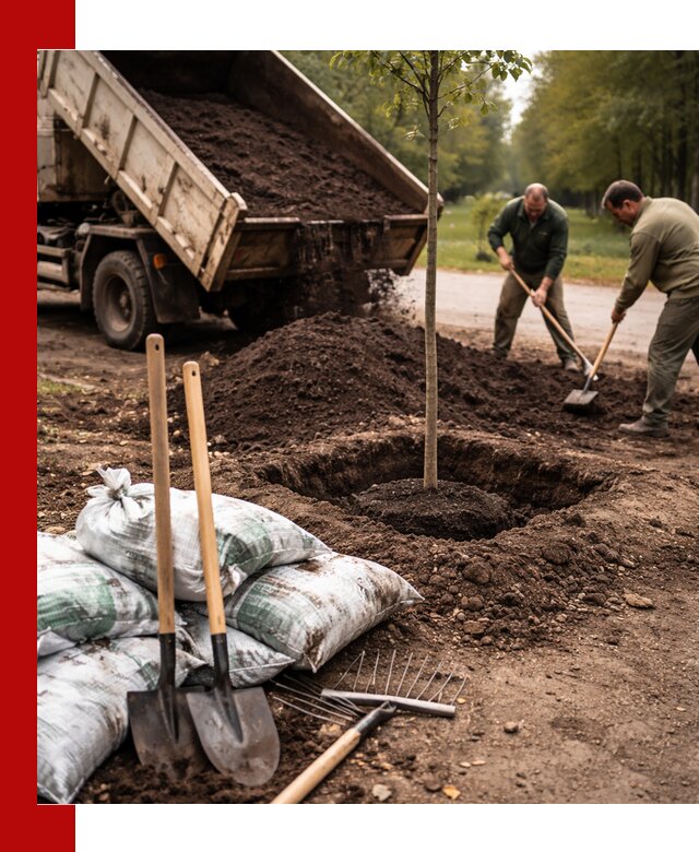Грунт для посадки деревьев в Острогожске — доставка и подготовка почвы
