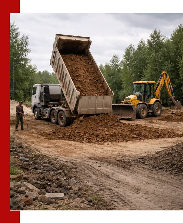 Доставка суглинка самосвалами в Острогожске подсыпка и планировка