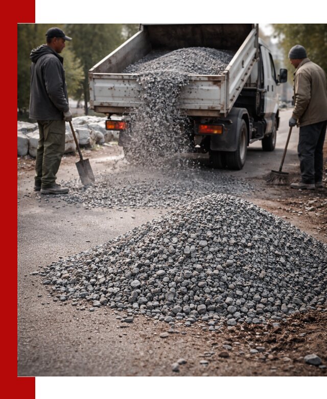 Гранитная крошка для посыпки дорог и тротуаров в Острогожске