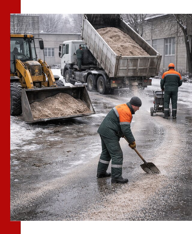Реагент против гололеда с доставкой и нанесением в Острогожске