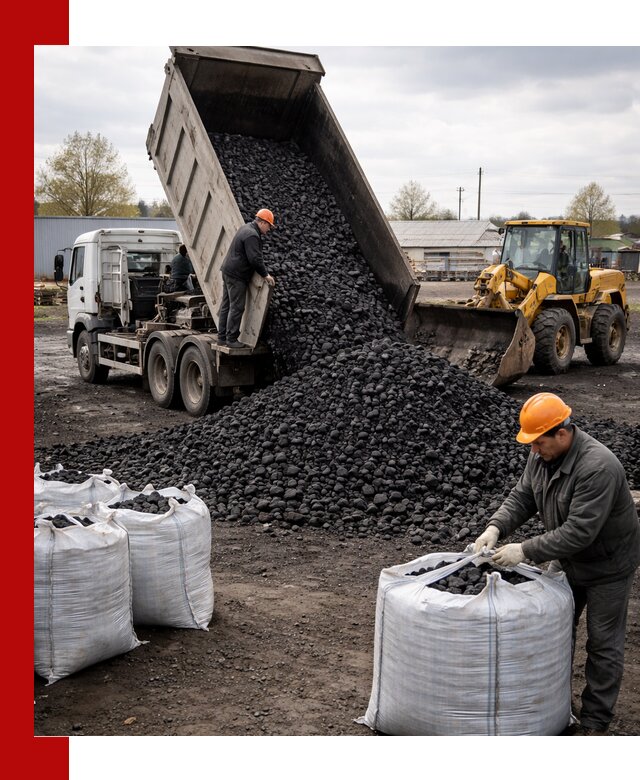 Доставка каменного угля в Острогожске оптом и в розницу