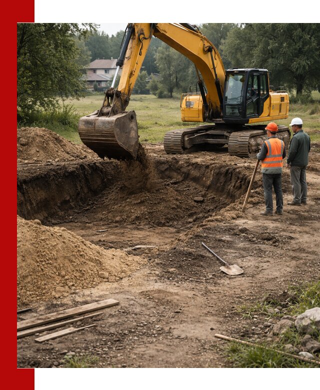 Рытье котлована под фундамент в Острогожске (быстро и недорого)