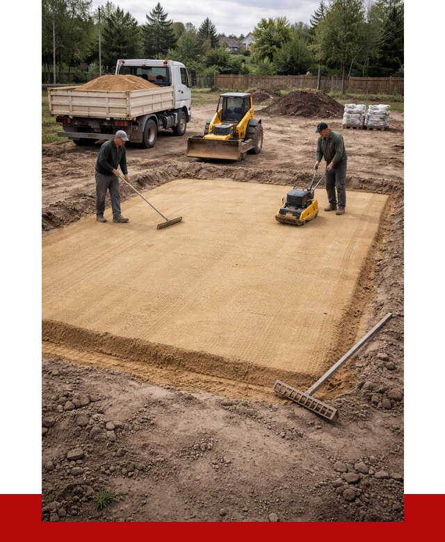 Устройство песчаной подушки в Острогожске от 4694 р. ПРОНЕРУДСтг