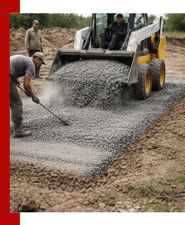 Устройство щебеночной подушки в Острогожске для дорог и фундаментов